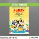 Mickey Mouse, Donald and Minnie 5x7 in. Birthday Invitation